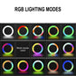 26cm RGB LED Selfie Ring Fill Light with Tripod- USB Powered_6