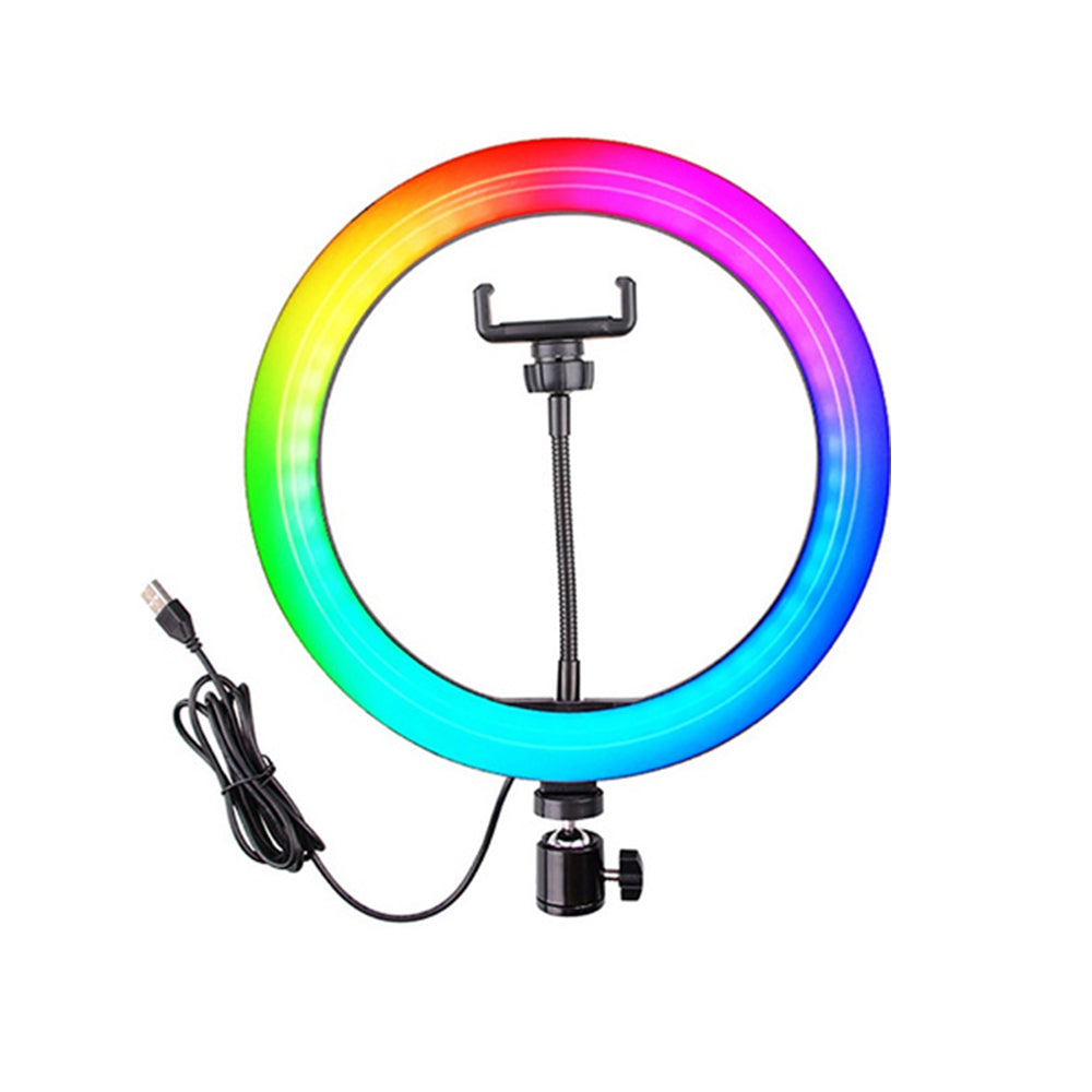 26cm RGB LED Selfie Ring Fill Light with Tripod- USB Powered_1