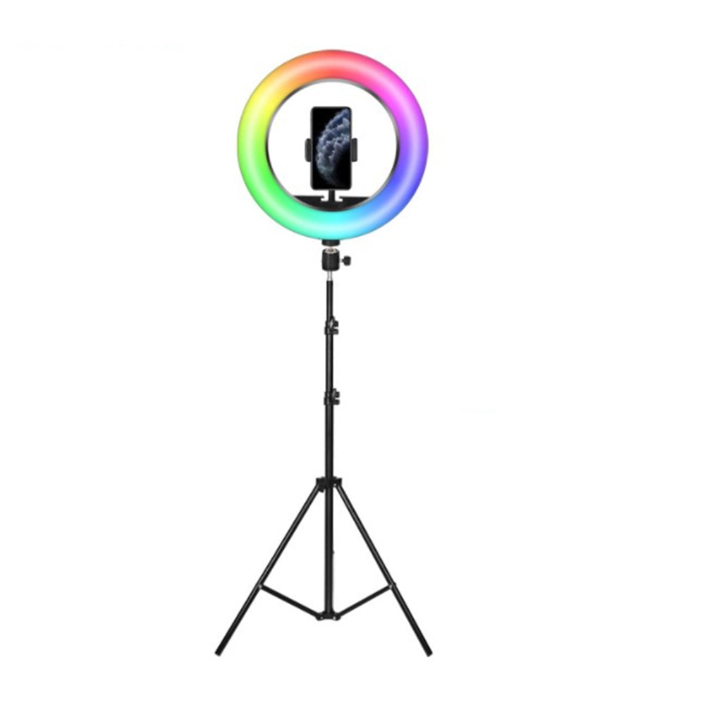 26cm RGB LED Selfie Ring Fill Light with Tripod- USB Powered_0