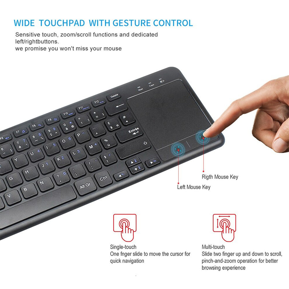 78 Keys 2.4G Wireless Mini Keyboard with Mouse Pad- Battery Operated_6
