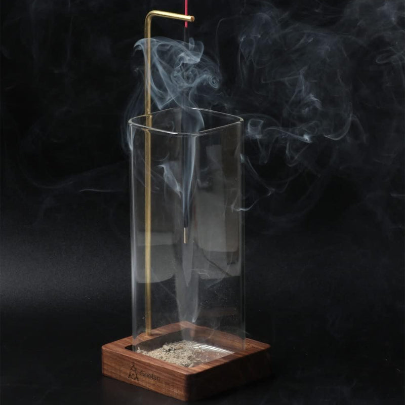 Inverted Vertical Incense Stick Holder Glass Bottle_6