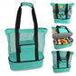2 IN 1Mesh Beach Tote Bag with Insulated Cooler_5