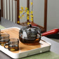 360° Rotation Non-Spill Modern Minimalist Flower Teapot Set with Filter_7