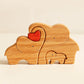 Wooden Elephant Family Stackable Figurine Composite Ornament_7