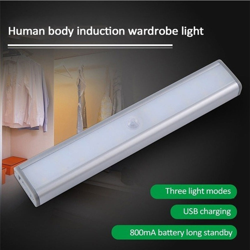 LED Night Light 6/10 LED Human Body Induction Detector for Home Bed Kitchen Cabinet- Battery Operated_9