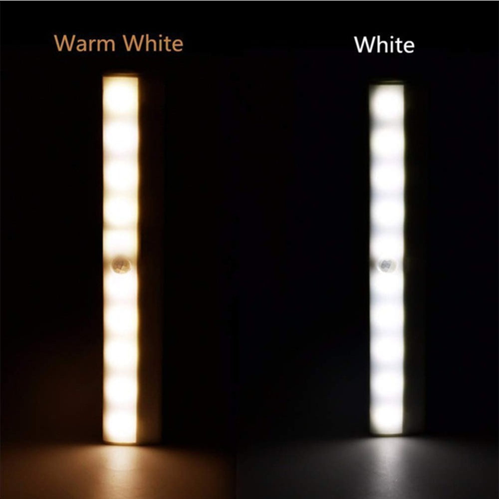 LED Night Light 6/10 LED Human Body Induction Detector for Home Bed Kitchen Cabinet- Battery Operated_13