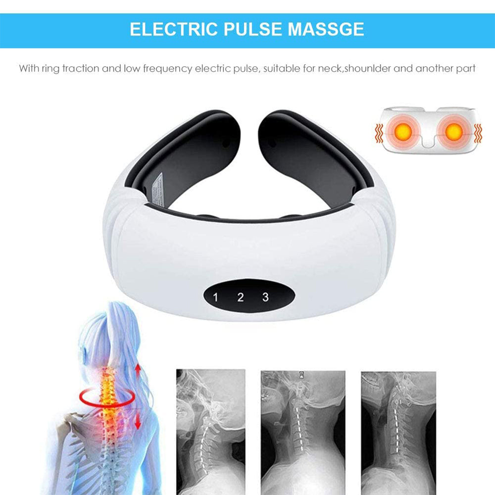 Infrared Heating USB Charging Electric Neck Massager with 6 Massage Modes_4