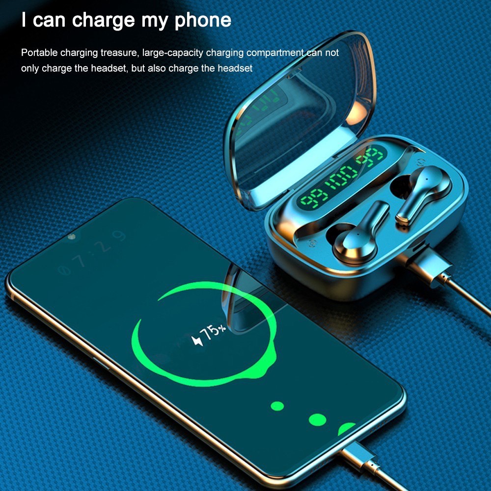 Wireless Earphone Bluetooth Music and Call Headset- USB Charging_5