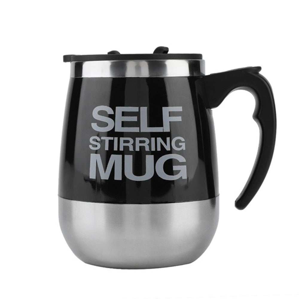 Hot and Cold Battery Operated Magnetic Stainless Steel Self Stirring Mug for Coffee, Tea and Juice_0