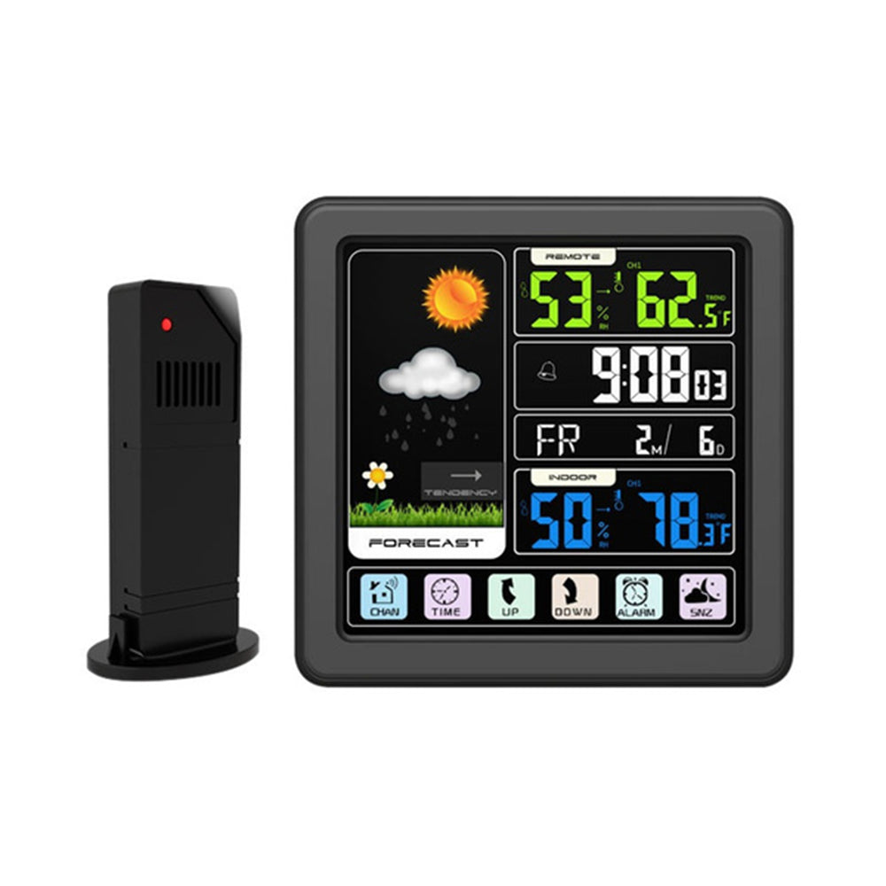 Digital Wireless Colored Weather Clock Creative Thermometer Forecast Station- USB Interface_0