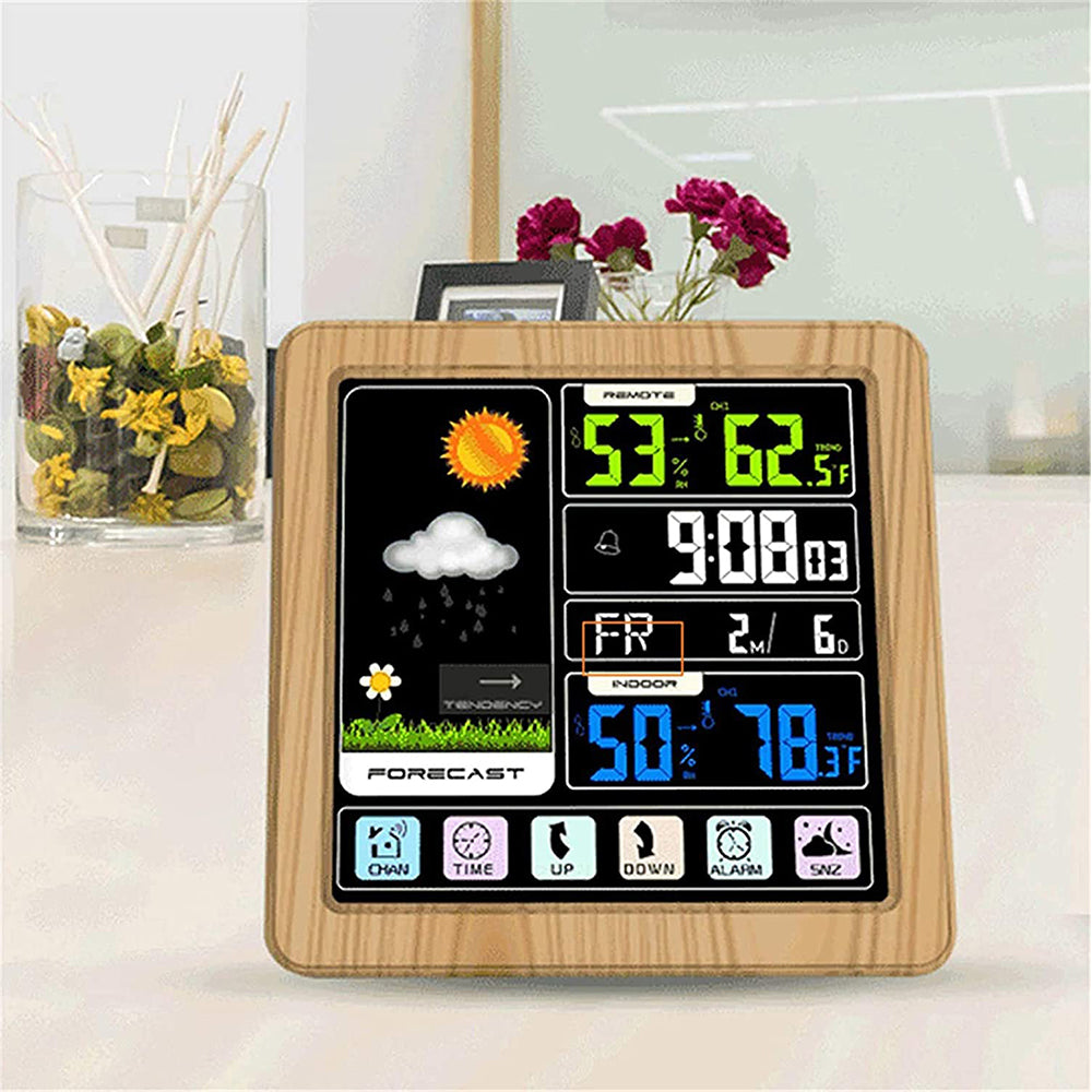 Digital Wireless Colored Weather Clock Creative Thermometer Forecast Station- USB Interface_1