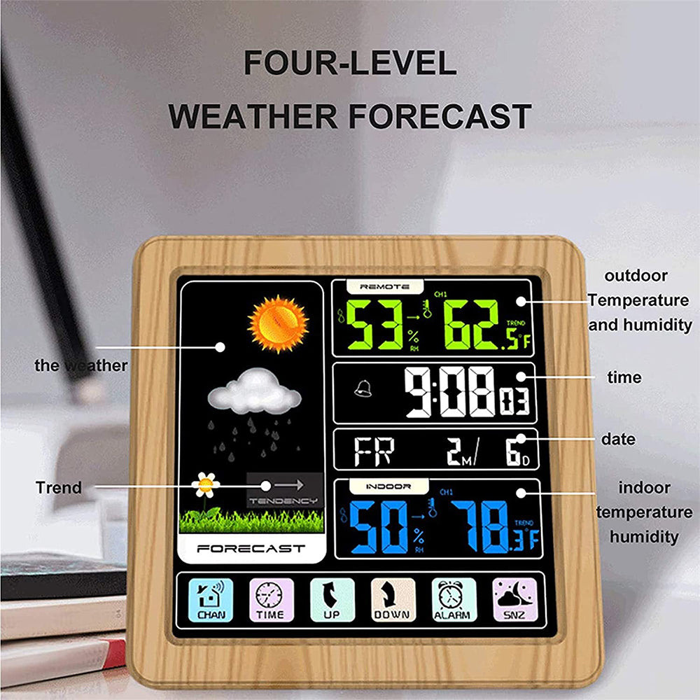 Digital Wireless Colored Weather Clock Creative Thermometer Forecast Station- USB Interface_14