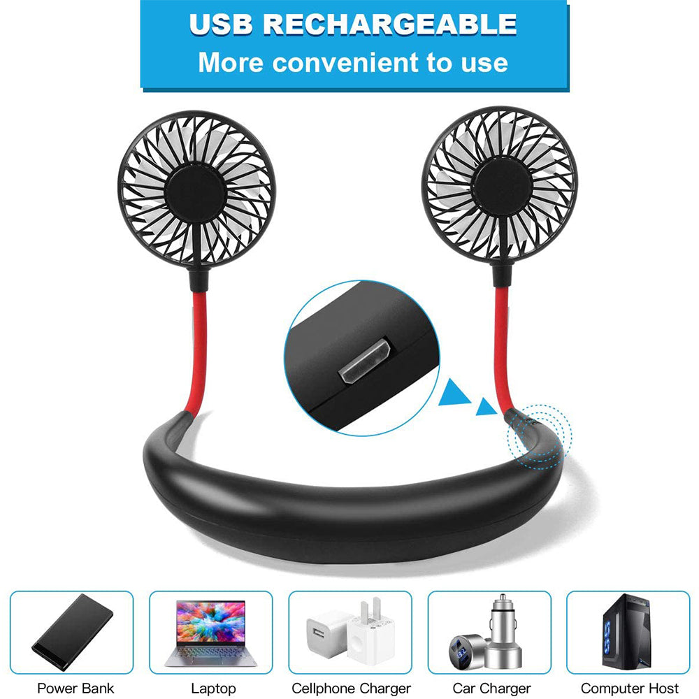 2-in-1 Hanging and Desktop Standing Adjustable USB Rechargeable Portable Neck Fan_15