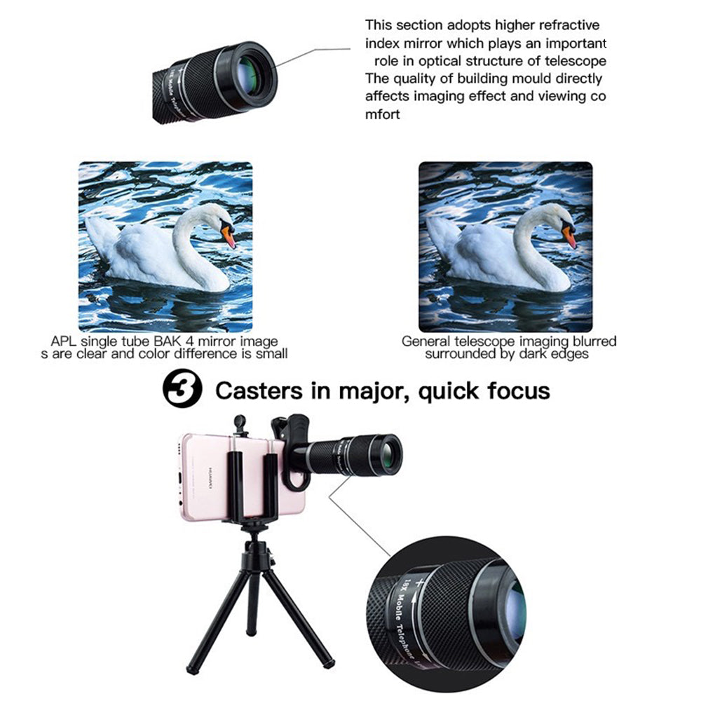 18X Magnification Universal Mobile Phone Lens Adjustable Focus Smart Telephoto Zoom Lens_6