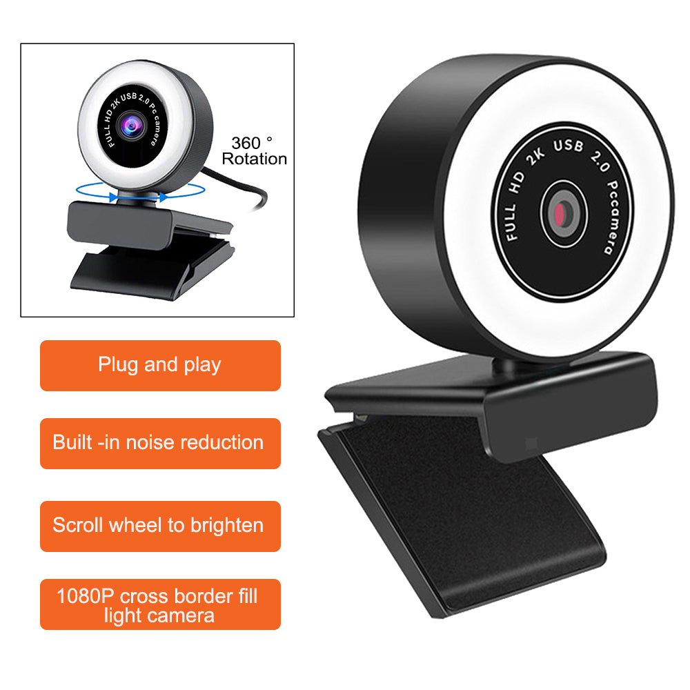 1080P HD Fixed Focus USB Webcam with Microphone for Desktop PC Web Camera_2