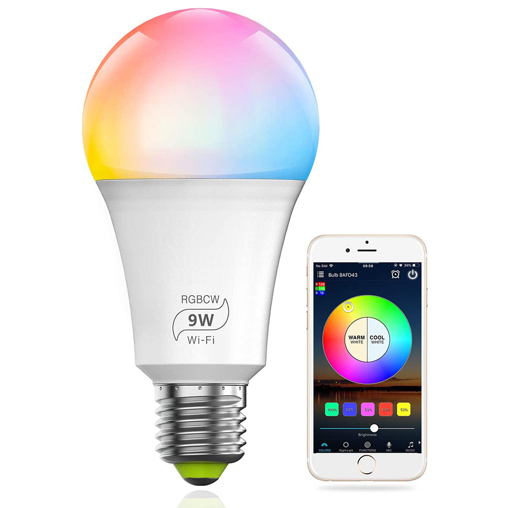 Wi-Fi Enabled 9W Color Changing Smart LED Light Bulb APP Ready_3