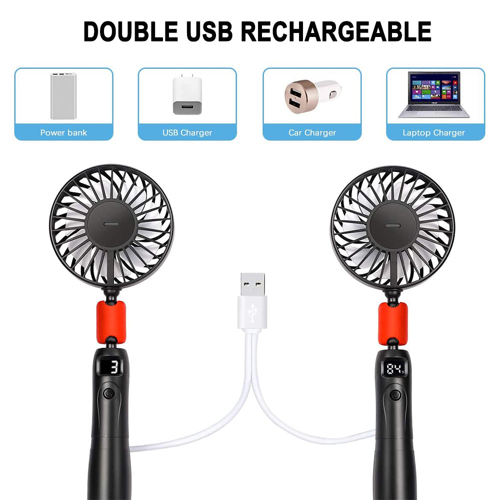 2-in-1 Portable Handheld and Hanging Neck Fan- USB Charging_11