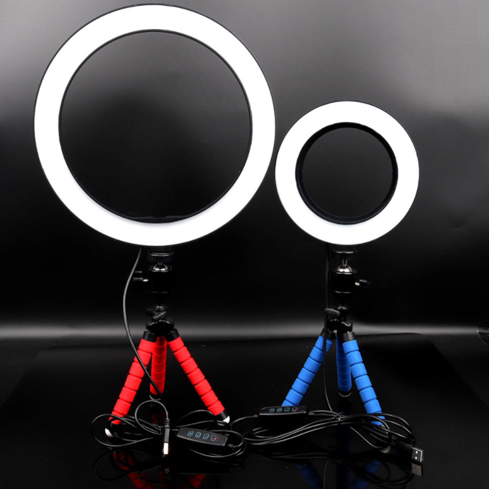26cm Dimmable LED Selfie Ring Light with Tripod_2
