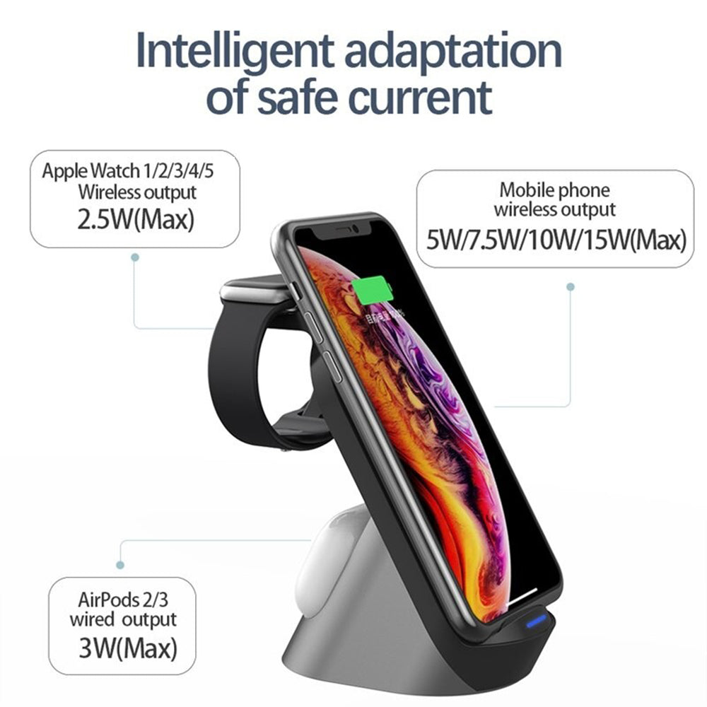 3-in-1 Wireless Vertical Charging Stand for QI Devices- USB Interface_4