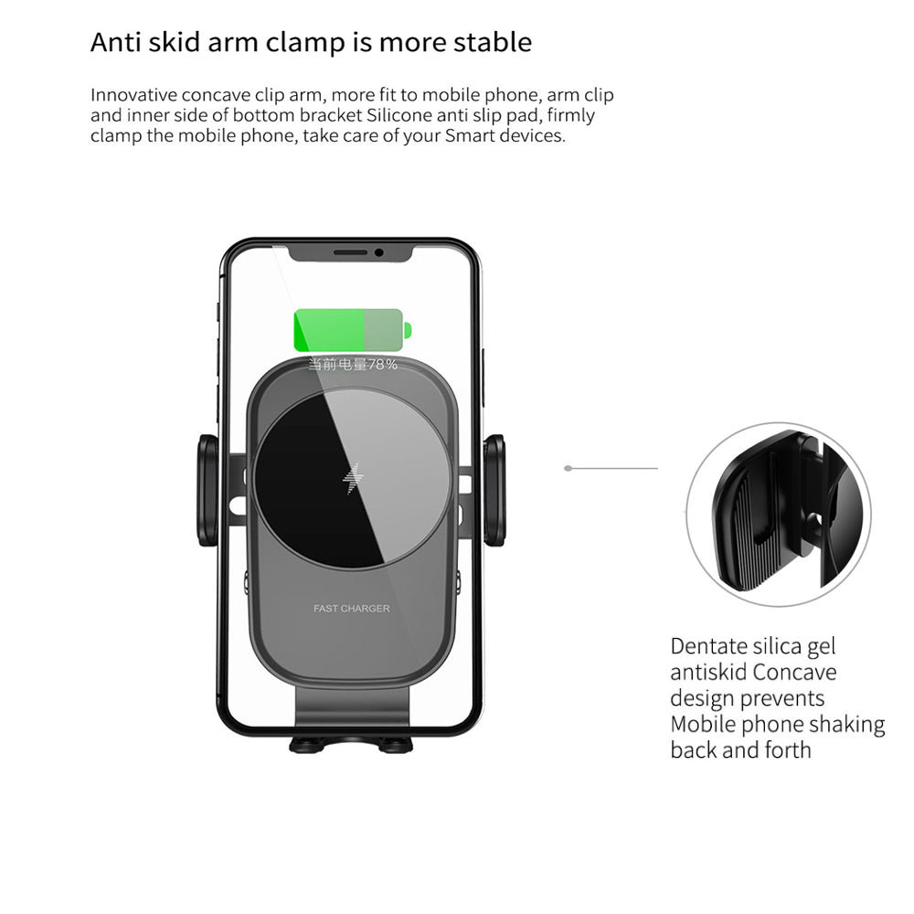 15 W Fast Wireless Car Mobile Holder and QI Charger- USB Cable_10