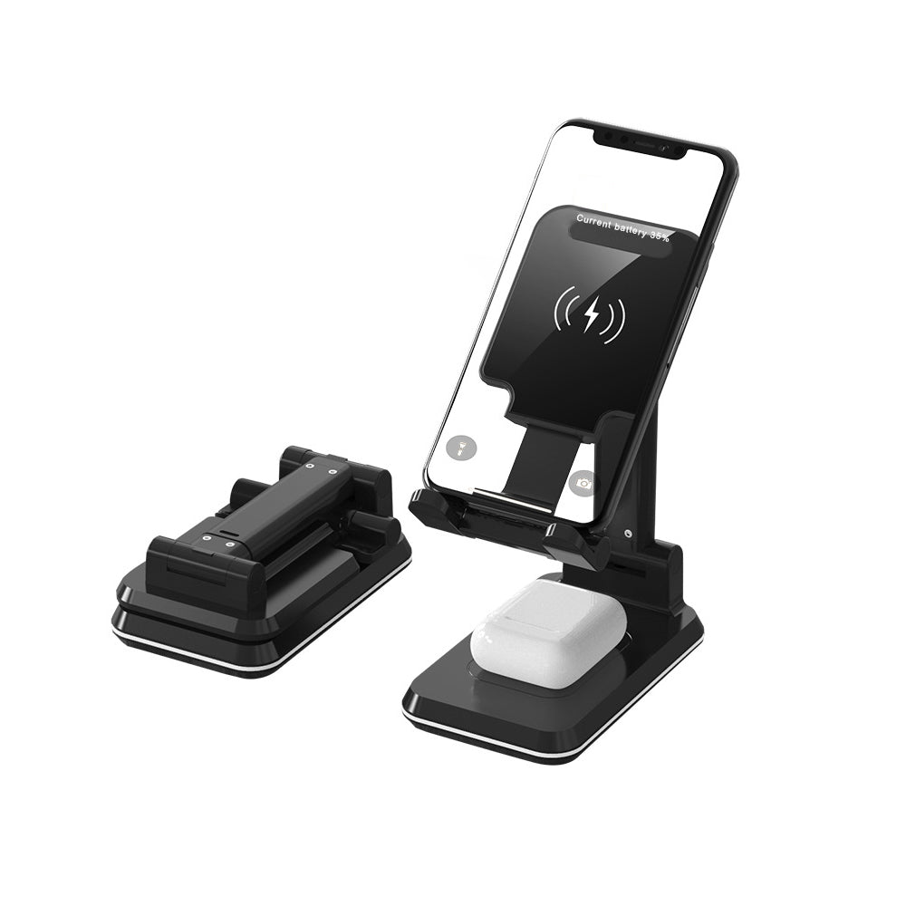 10W QI Charging Stand Telescopic Desktop Phone Bracket- USB Powered_3