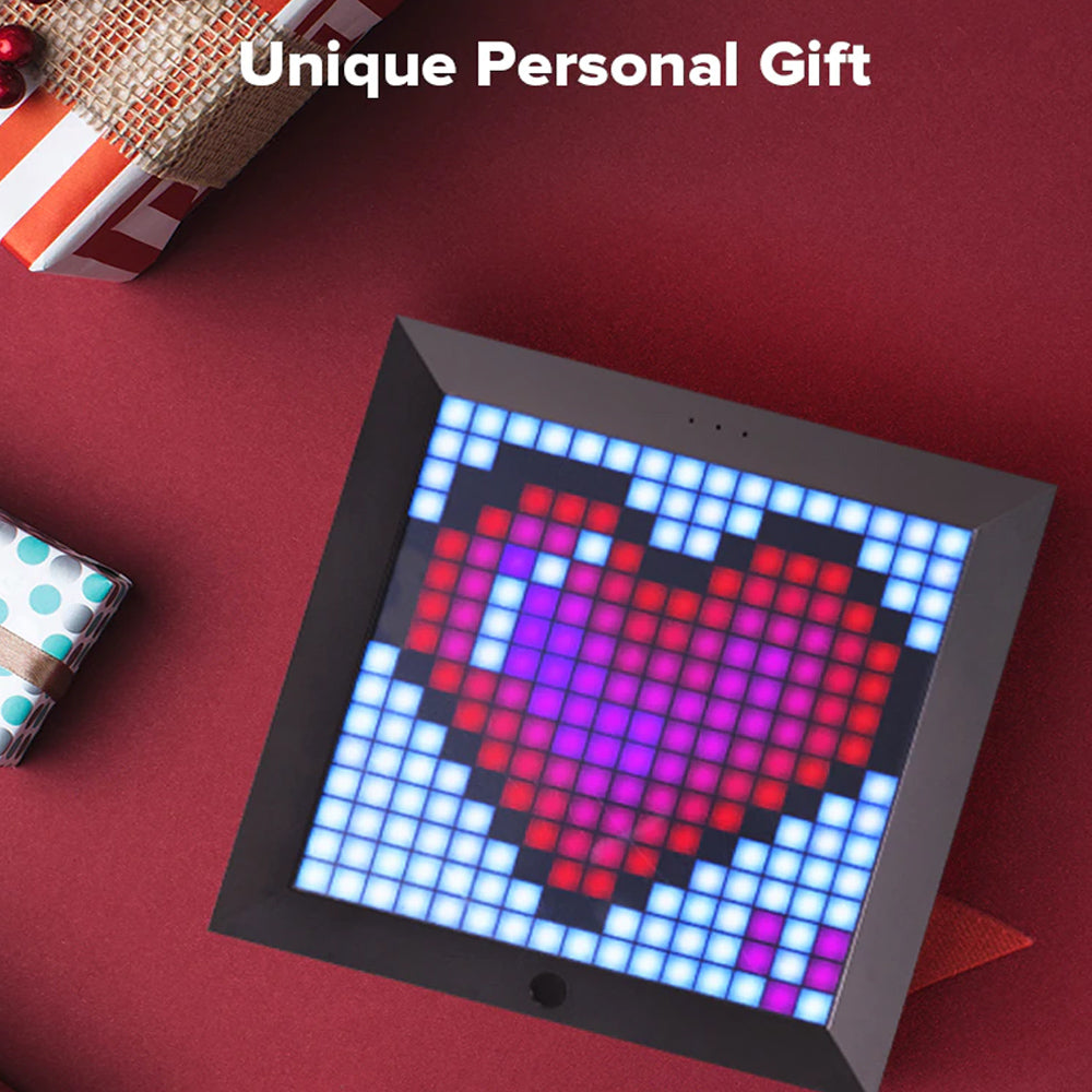 Pixel Bluetooth Photo Frame with Colorful LED Wall Clock- USB Charging_13