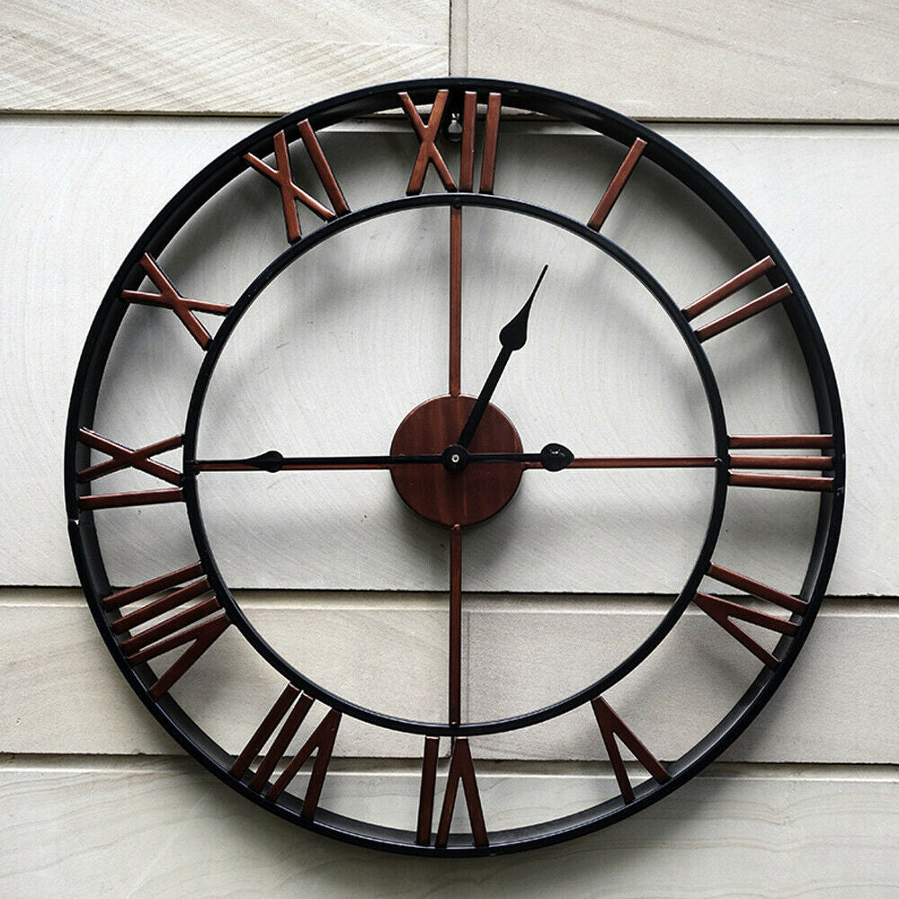 Roman Numeral Vintage Battery-Operated Antique Style Wall Clock_3