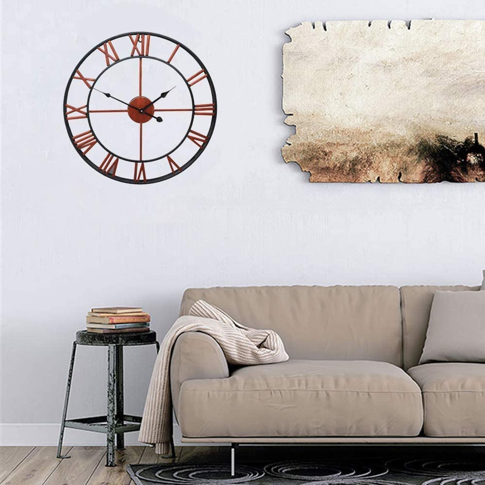 Roman Numeral Vintage Battery-Operated Antique Style Wall Clock_9