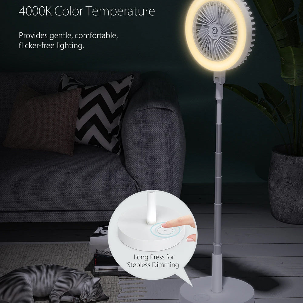 Retractable USB Charging Fan with Ring Light and Touch Panel_6