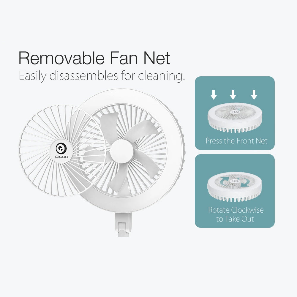 Retractable USB Charging Fan with Ring Light and Touch Panel_7