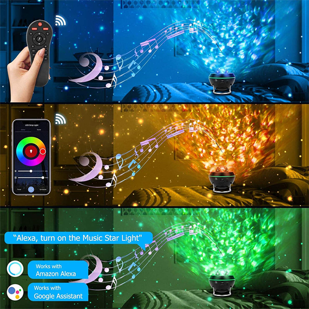 Galaxy Projector Bluetooth Speaker Remote and Voice Control- USB Powered_5