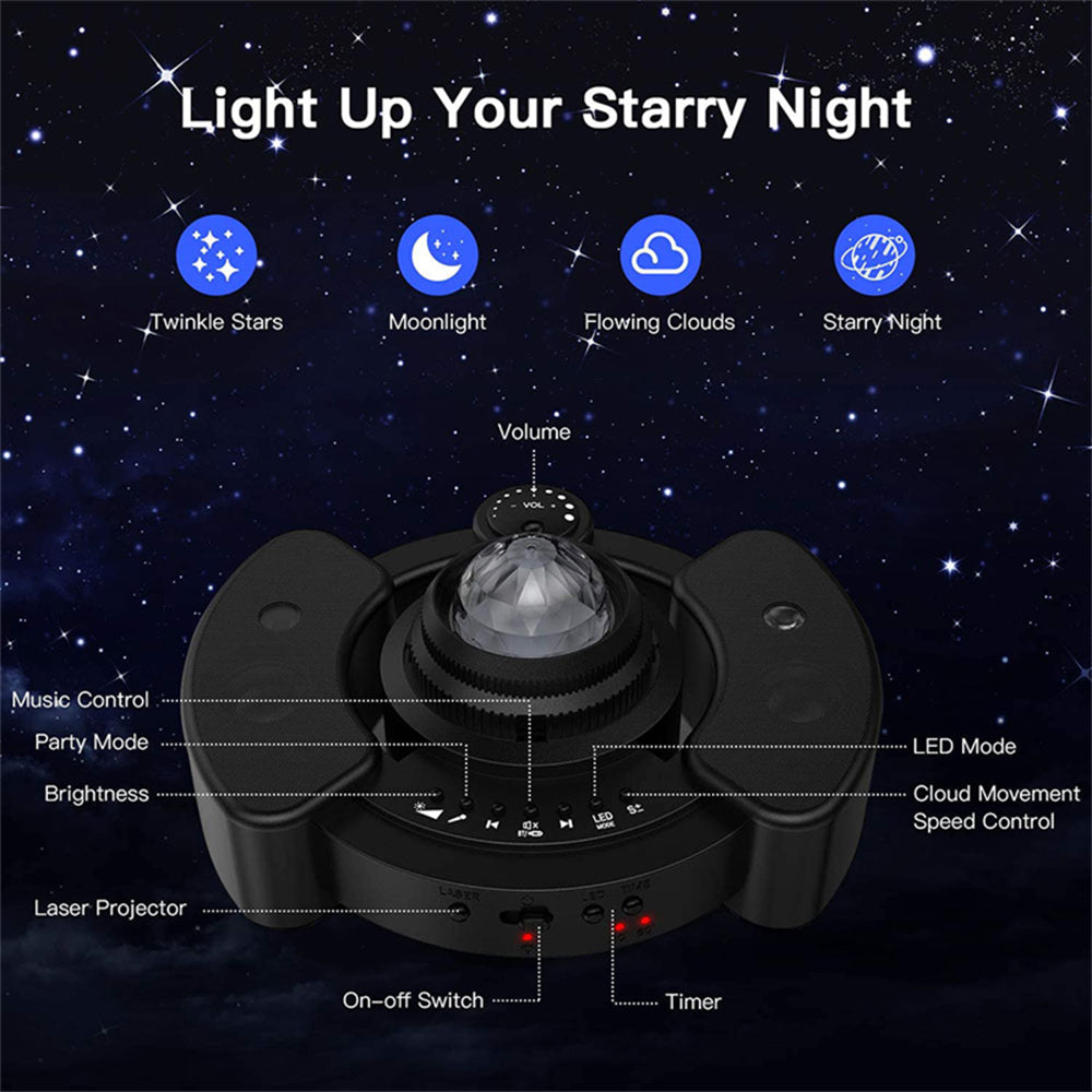 Galaxy Star Light Projector and Bluetooth Speaker- USB Powered_10
