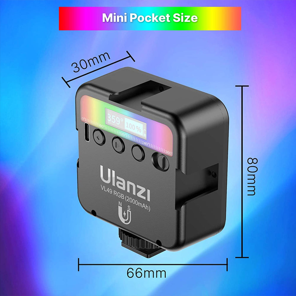 VL49 Portable RGB Video Lights Mini Camera Video Lights- USB Charging_16