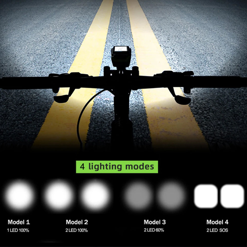 3-in-1 Bicycle Speedometer Rechargeable Bike Light- USB Charging_10