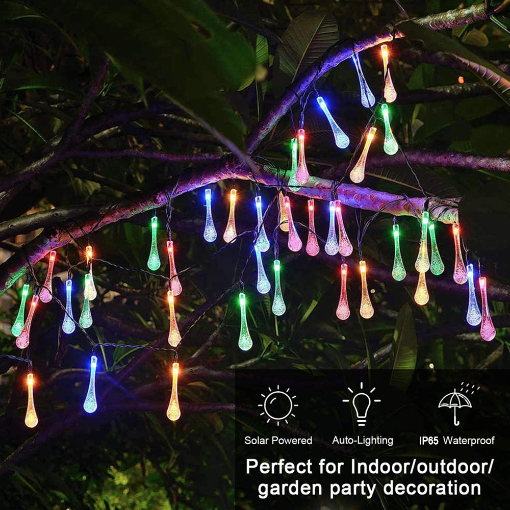 Solar Powered Outdoor Fairy LED Droplights Garden Decor_8