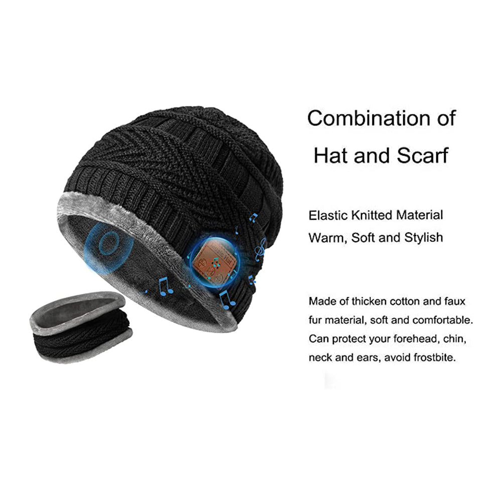 Wireless Bluetooth Musical Knitted Wearable Washable Hat- USB Charging_5