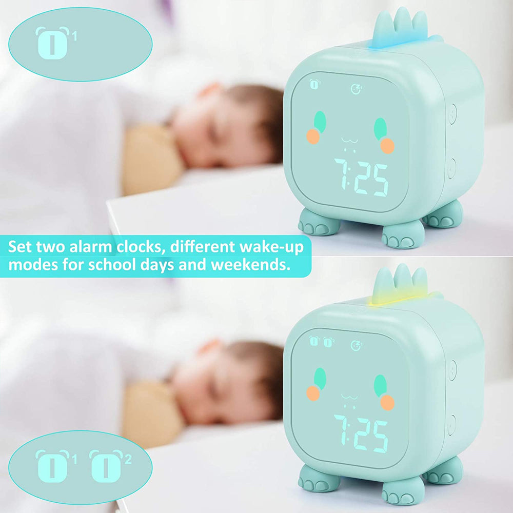 Sleep Training Digital Kid’s Dinosaur USB Rechargeable Alarm Clock_12