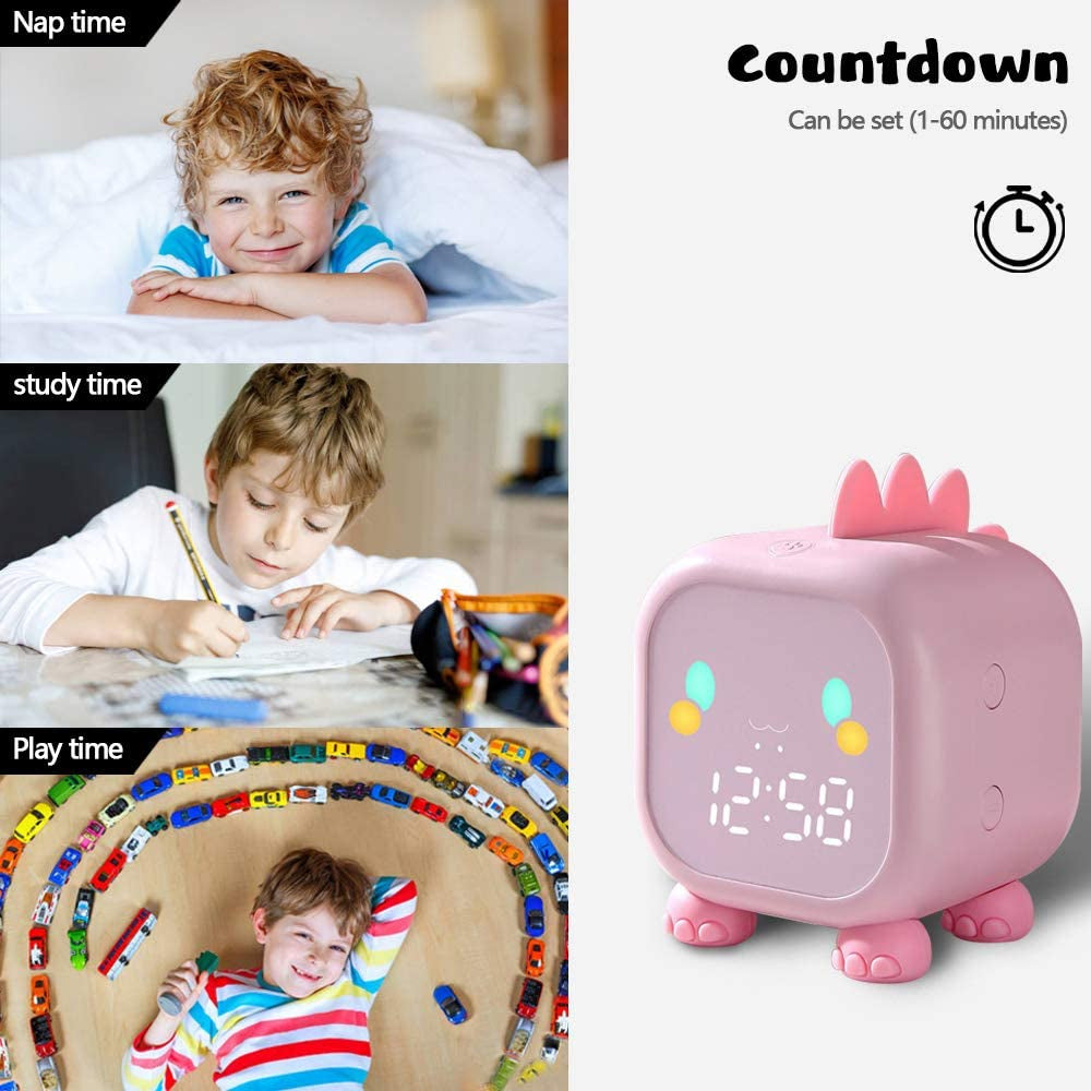 Sleep Training Digital Kid’s Dinosaur USB Rechargeable Alarm Clock_15