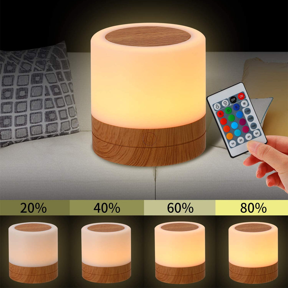 USB Charging Portable Remote Controlled Touch Lamp Night Light_5