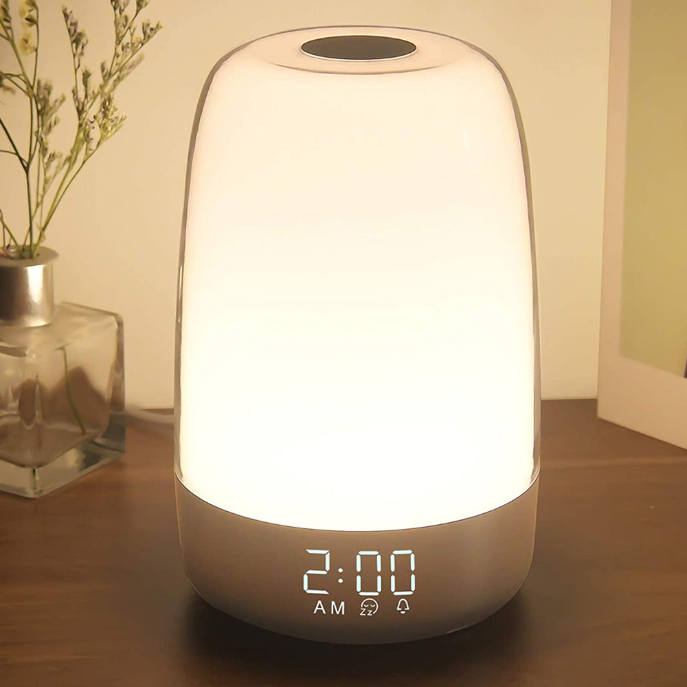 Dimmable Bedside Touch Night Light and Alarm Clock- USB Charging_7