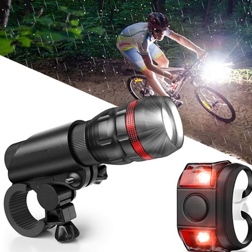 Battery Operated Bicycle Front and Tail Light Bike Safety Light_1