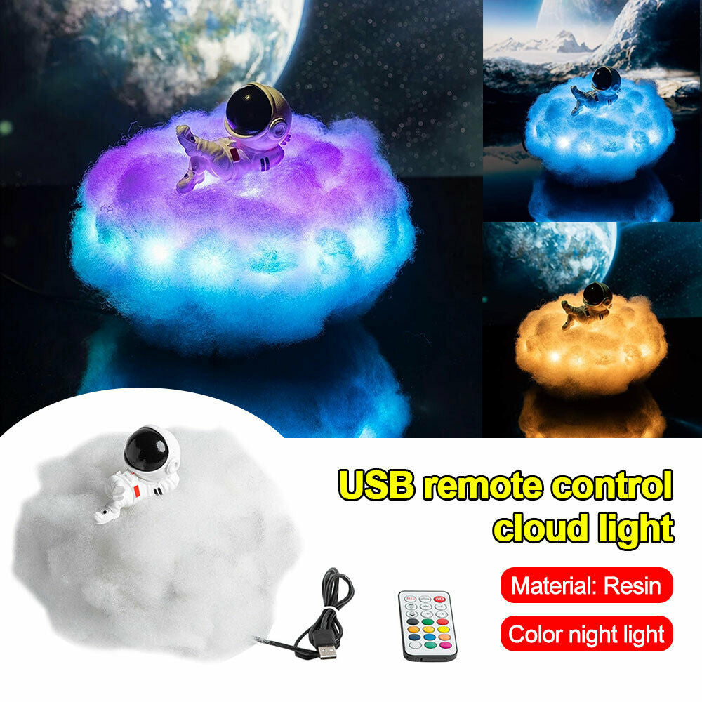 Colorful Clouds LED Astronaut Night Light- USB Plugged-in_6