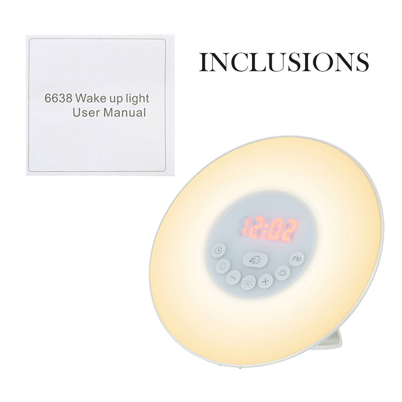 Touch Sensor Digital Alarm Clock Sunrise Sunset Simulator LED Lighting(USB Power Supply)_8