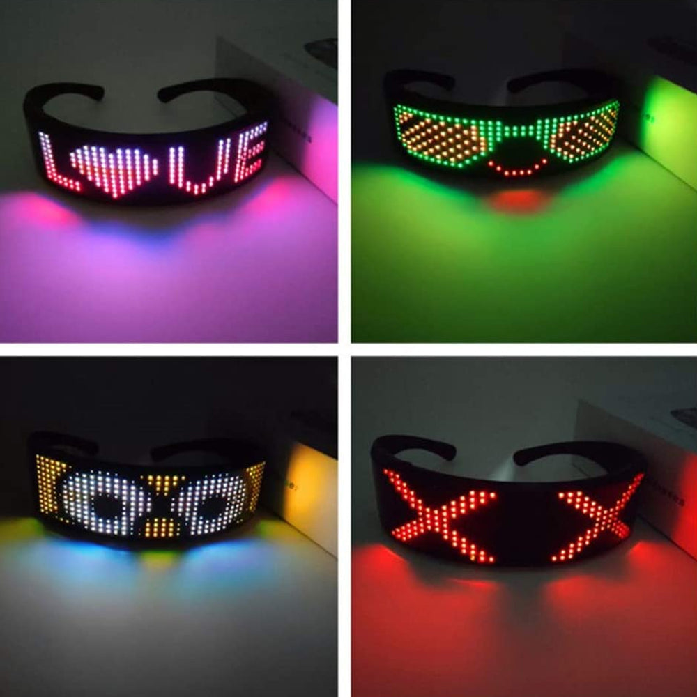 USB Rechargeable LED Luminous Eye Glasses Electronic Visor_10