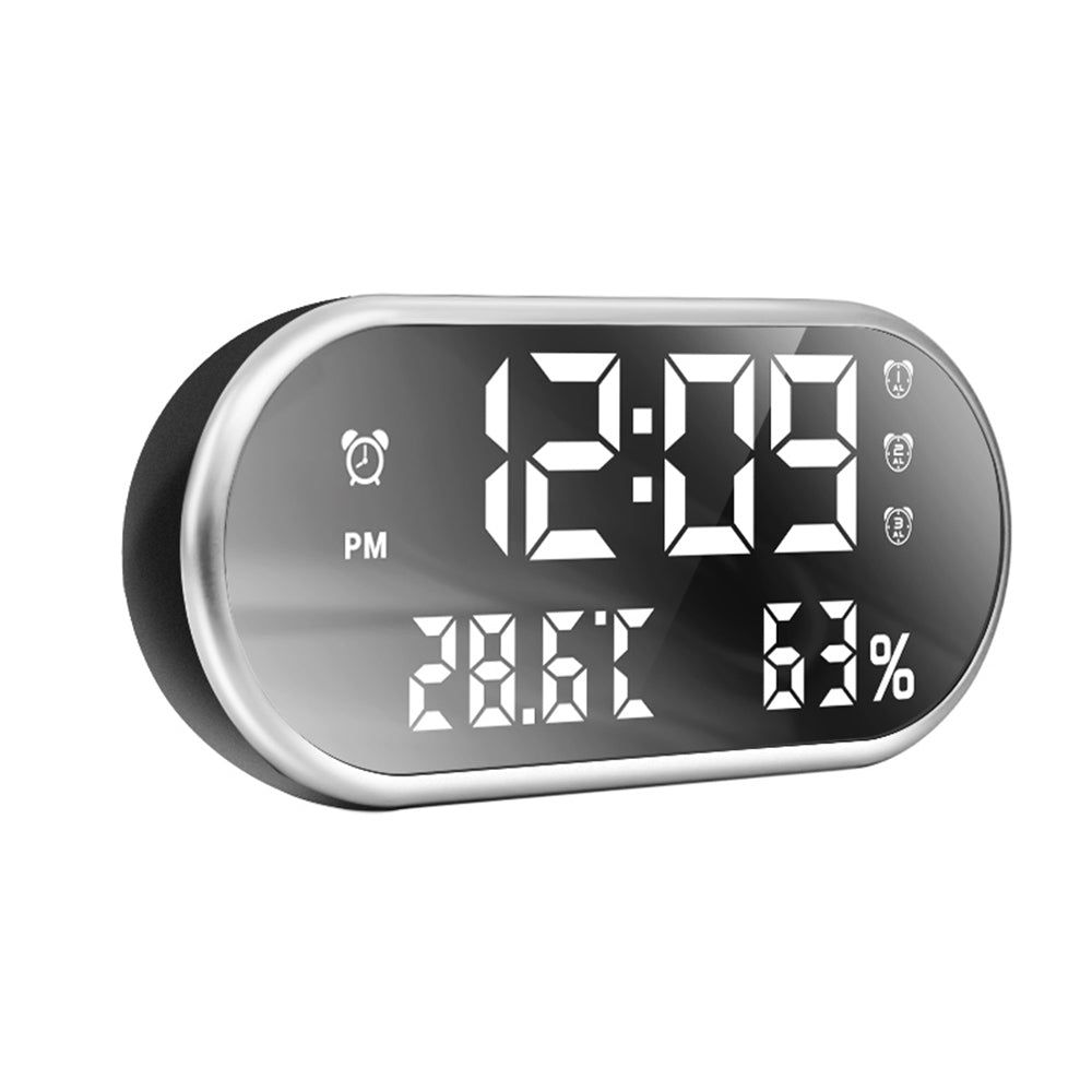 USB Plugged-in Digital LED Alarm Clock with USB Charging_1