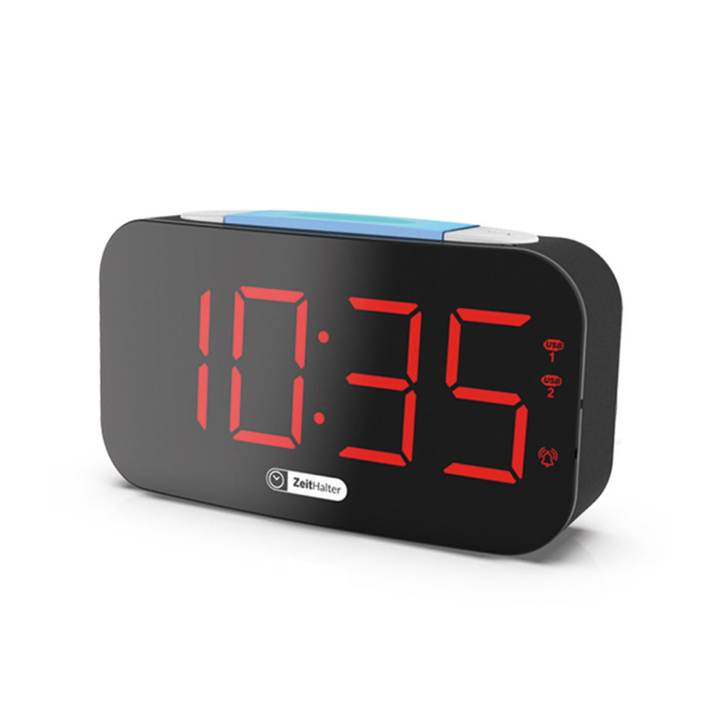 USB Plugged-in Digital Alarm Clock with Bed Vibrating Function_2