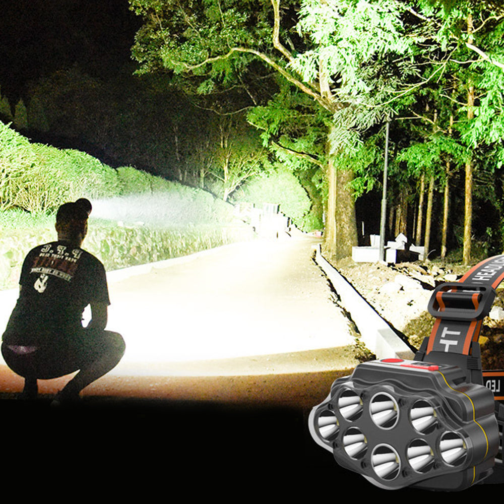 USB Rechargeable Longshoot LED Head Lamp Camping Torch_6