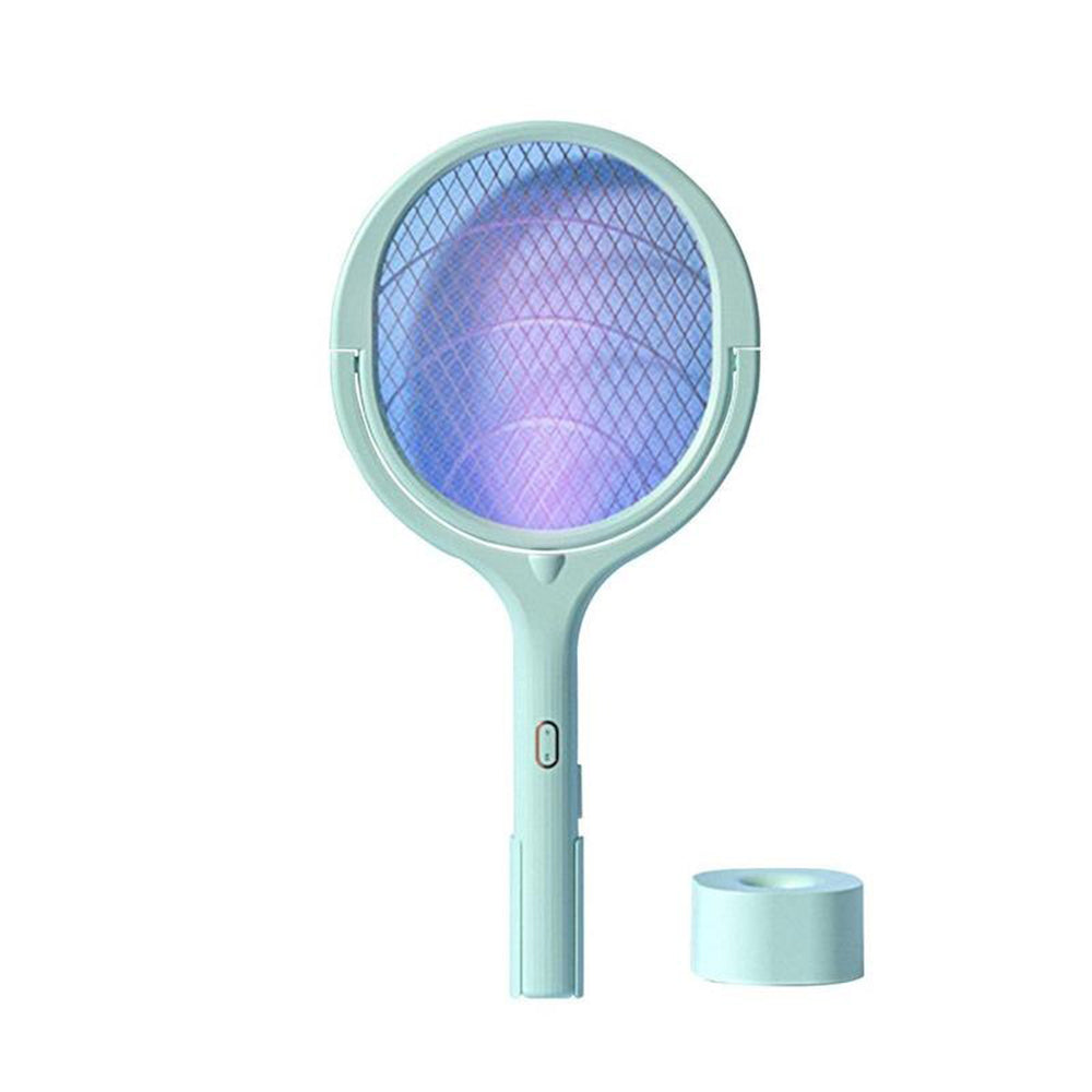 USB Rechargeable Rotating Electric Fly Swatter Racket_2