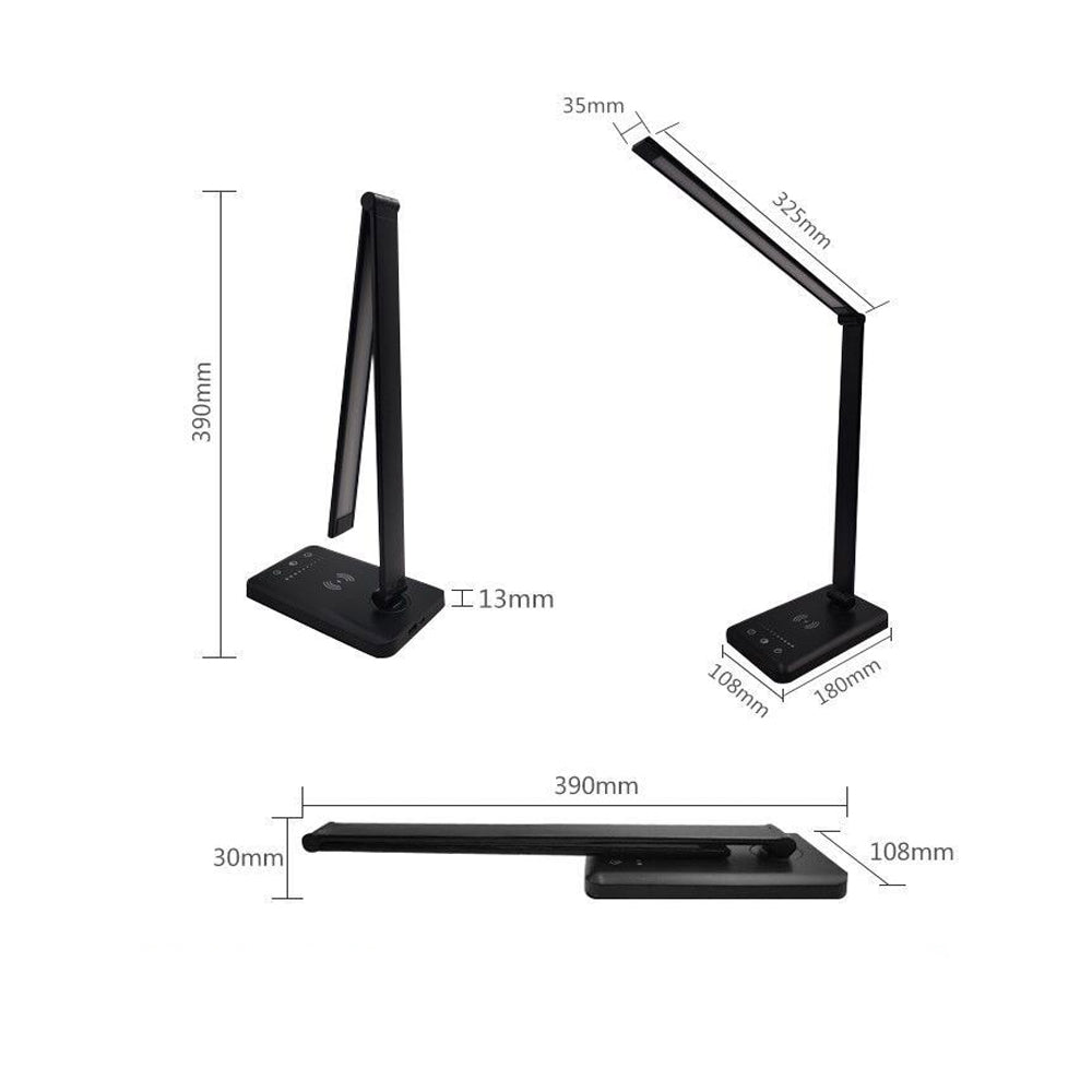Multifunctional LED Desk Lamp with Wireless Charger USB Rechargable_3