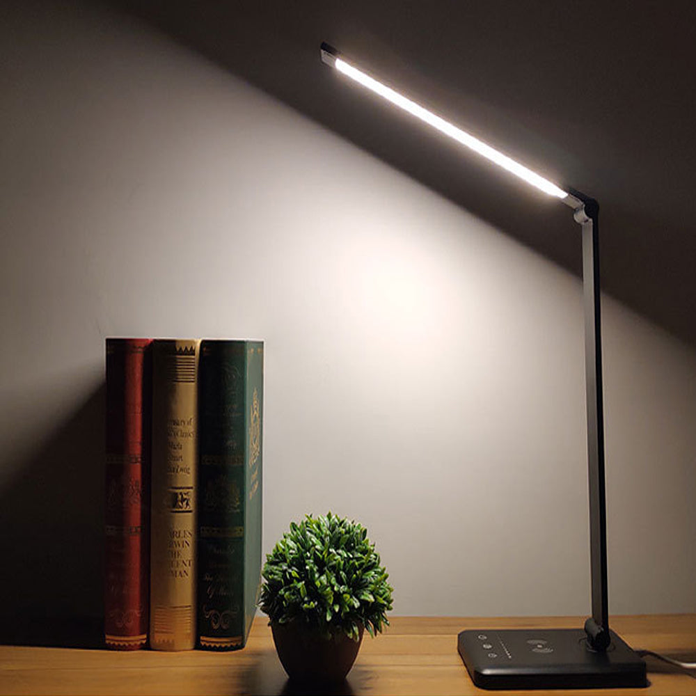 Multifunctional LED Desk Lamp with Wireless Charger USB Rechargable_4